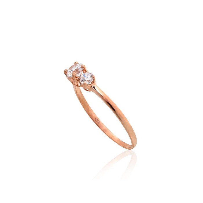 Sarkanā zelta 585° gredzens ar cirkoniem „Junona Gold VII“