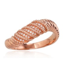 Sarkanā zelta 585° gredzens ar briljantiem „Averons II“