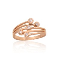 14K Red Gold Cubic Zirconia Ring “Avatar”