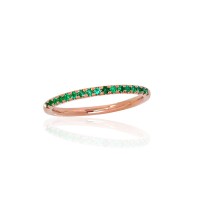 14K Red Gold Emerald Ring “Leticia”