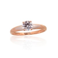 Кольцо из красного золота 585 пробы с цирконами «Юнона Gold XXXI»