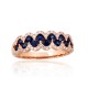 Sarkanā zelta 585° gredzens ar briljantiem un safīriem „Zelta Raksts XVI“