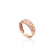 Sarkanā zelta 585° gredzens ar cirkoniem „Mirdzošā Deja“