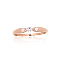 Sarkanā zelta 585° gredzens ar cirkoniem „Junona Gold XV“