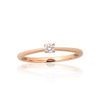 14K Red Gold Diamond Ring “Light of Her Eyes II”