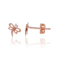 Sarkanā zelta 585° auskari ar cirkoniem „Spāre“