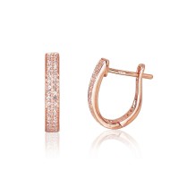 14K Red Gold Diamond Earrings “Joanna IX”