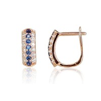 14K Red Gold Cubic Zirconia Earrings “Benedict”