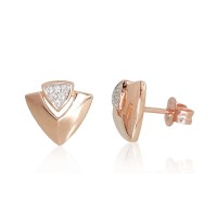14K Red Gold Diamond Earrings “Melissandra III”