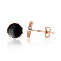 Серьги из красного золота 585 пробы с пластиком «Затмение III»