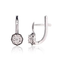 14K White Gold Diamond Earrings “Juno Gold IV”