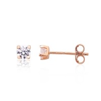 Серьги из красного золота 585 пробы с цирконами «Новая Классика II»