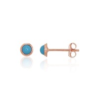 Серьги из красного золота 585 пробы с бирюзой «Кайли»