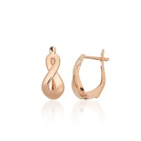 14K Red Gold Earrings “The Golden Eight IV”