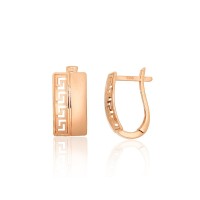 Серьги из красного золота 585 пробы «Греческие Мотивы IV»