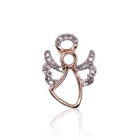 14K Red Gold Diamond Pendant “Angel”