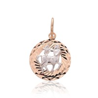 Sarkanā zelta 585° zodiaka zīmes kulons „Strēlnieks V“