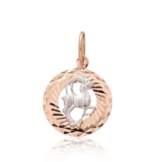 Sarkanā zelta 585° zodiaka zīmes kulons „Mežāzis IV“