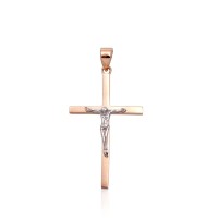 Sarkanā zelta 585° krustiņš „Kristus Krustā Sišana XVI“