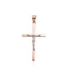 Sarkanā zelta 585° krustiņš „Kristus Krustā Sišana XVI“
