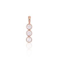 14K Red Gold Cubic Zirconia Pendant “Juno IV”