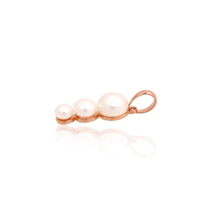 14K Red Gold Pearl Pendant “Fabos”