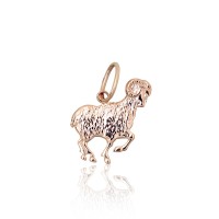 Sarkanā zelta 585° zodiaka zīmes kulons „Auns“