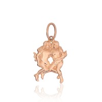 Sarkanā zelta 585° zodiaka zīmes kulons „Dvīņi III“
