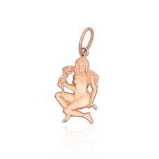 Sarkanā zelta 585° zodiaka zīmes kulons „Jaunava V“