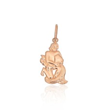 Sarkanā zelta 585° zodiaka zīmes kulons „Ūdensvīrs III“