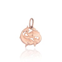 Sarkanā zelta 585° zodiaka zīmes kulons „Zivis V“