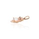 14K Red Gold Cubic Zirconia Pendant “Owl”