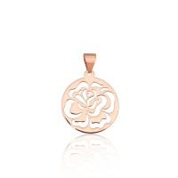 14K Red Gold Pendant “Golden Rose II”