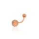 14K Red Gold Belly Piercing “Mollie”