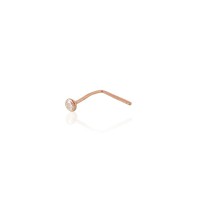 14K Red Gold Cubic Zirconia Belly Piercing “Juno Mini X”