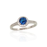 925 Sterling Silver Cubic Zirconia Ring “Hearts and Arrows VII”