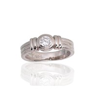925 Sterling Silver Cubic Zirconia Ring “Tokyo III”