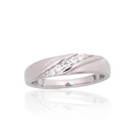 925 Sterling Silver Cubic Zirconia Ring “Crystal Path VIII”
