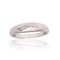 925 Sterling Silver Cubic Zirconia Ring “Crystal Path”