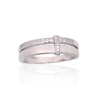925 Sterling Silver Cubic Zirconia Ring “Shining Path”