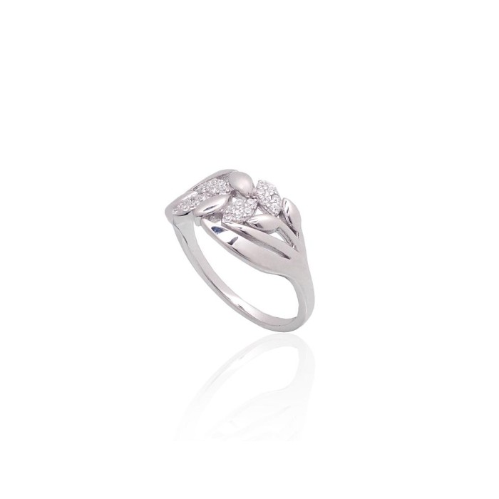 Серебряное кольцо 925 пробы с цирконами «Луиза IV»