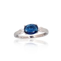 925 Sterling Silver Cubic Zirconia Ring “Silver Mist IV”