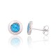 925 Sterling Silver Opalite Earrings “Moon Charm XIV”