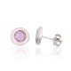 925 Sterling Silver Opalite Earrings “Moon Charm XVI”