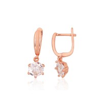 925 Sterling Silver Cubic Zirconia Earrings “Juno Gold”