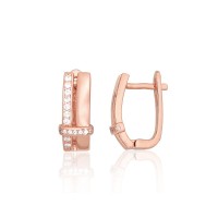 925 Sterling Silver Cubic Zirconia Earrings “Camille III”