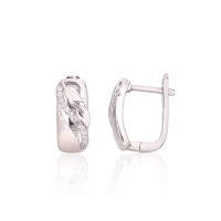 925 Sterling Silver Cubic Zirconia Earrings “Blizzard”