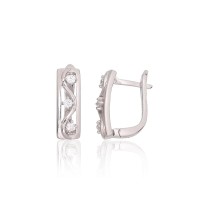 925 Sterling Silver Cubic Zirconia Earrings “Ice Charm”