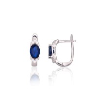 925 Sterling Silver Cubic Zirconia Earrings “Silver Mist VI”