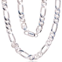 Italian 925 Sterling Silver Chain “Figaro”